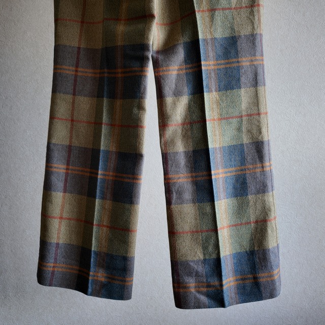1970s Madras Plaid Slacks
