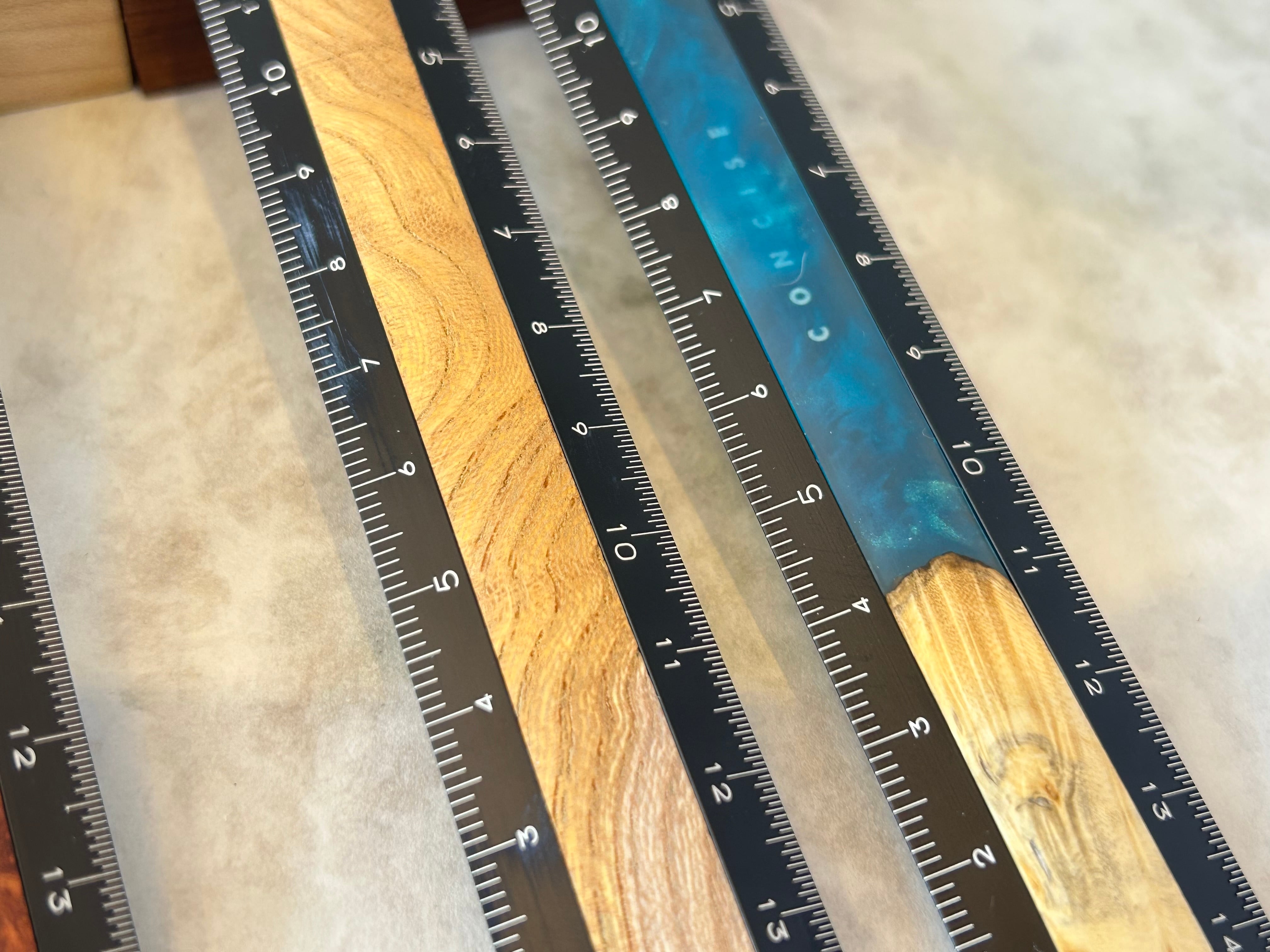 Ruk(ルカ) カスタム定規 15cm 【各杢種・レジンウッド】 | ペンネジューク