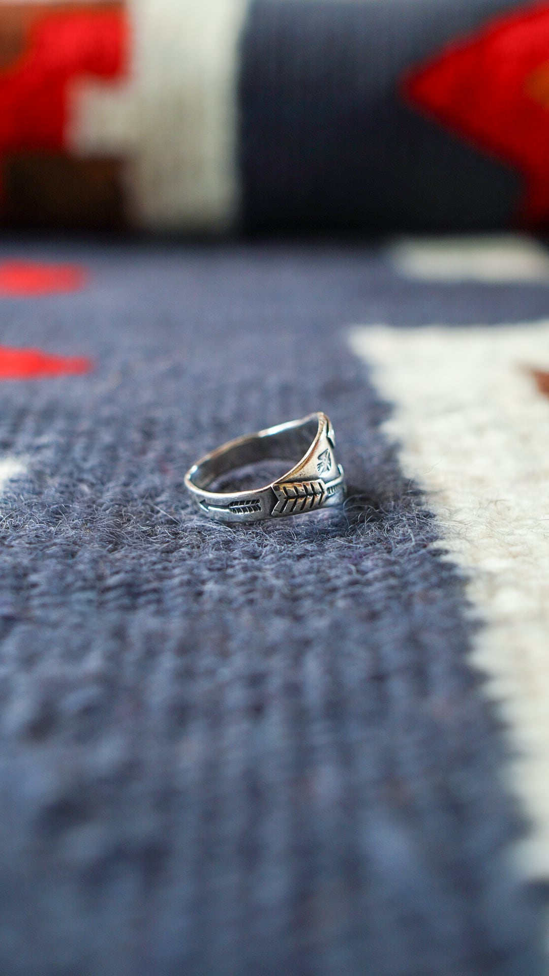 1940-1960s】ナバホ アロー & サンダーバード リング 《ネイティブ