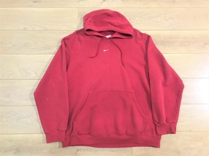 90～2000s NIKE small swoosh hoodie RED