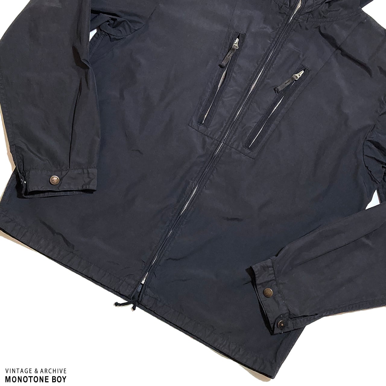 STONE ISLAND 2008SS BLACK COTTON NYLON JACKET XXL made in Italy