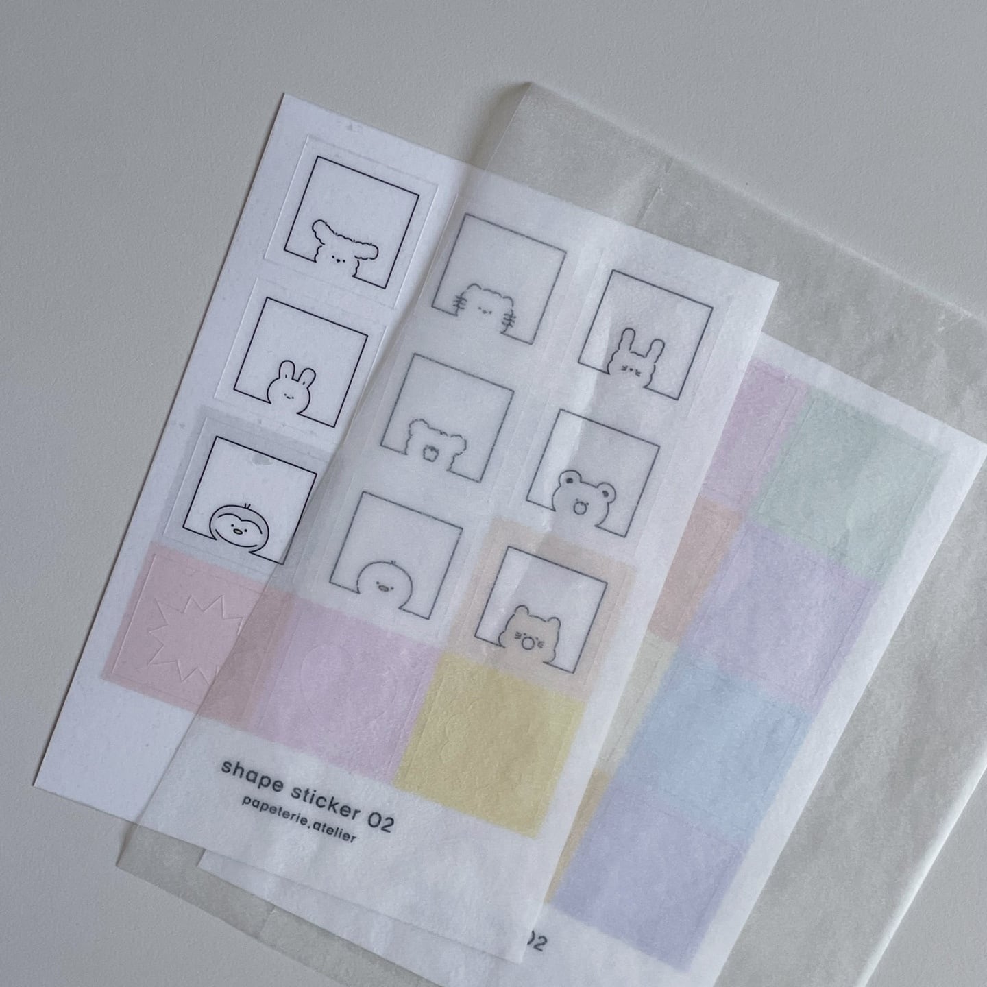 再入荷!papeterie.atelier 〔 shape sticker02〕