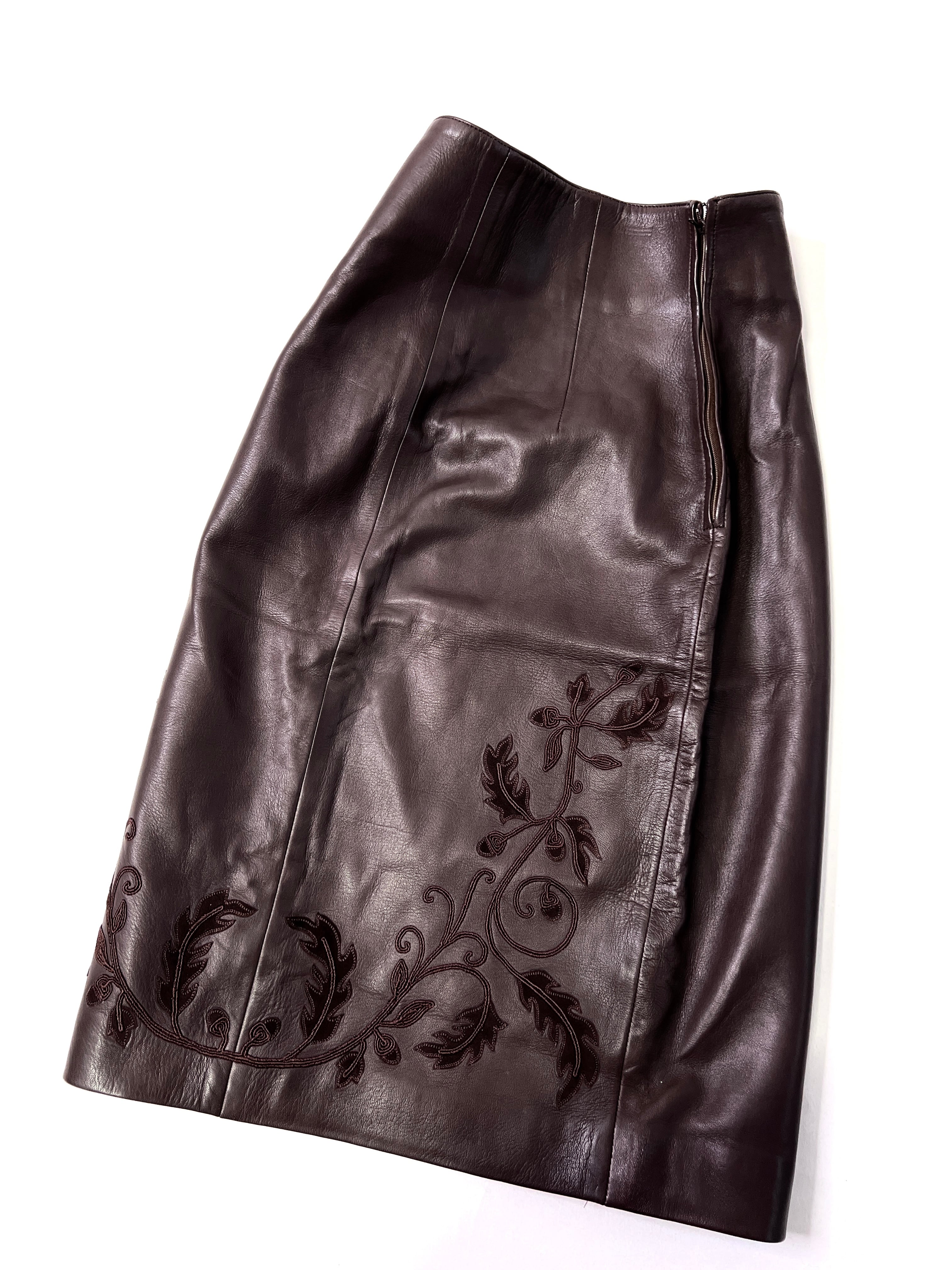 1990's LOEWE Nappa Leather Skirt | PAY ID