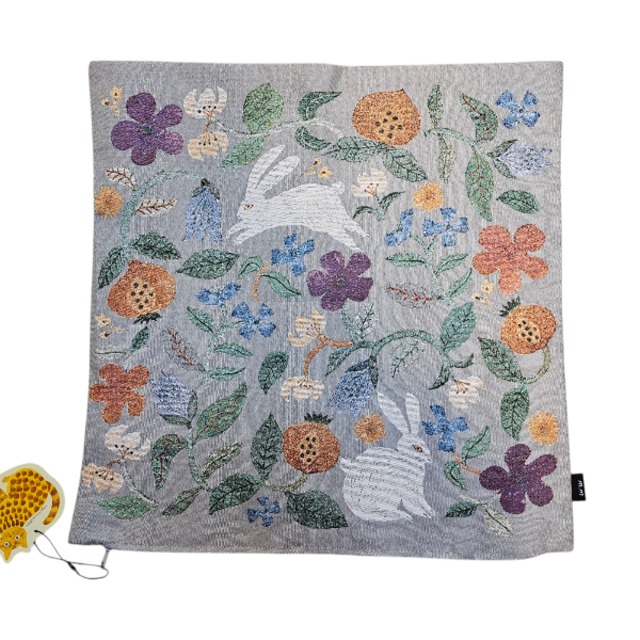 Matsuo Miyuki Cushion cover Plants-Rabbits