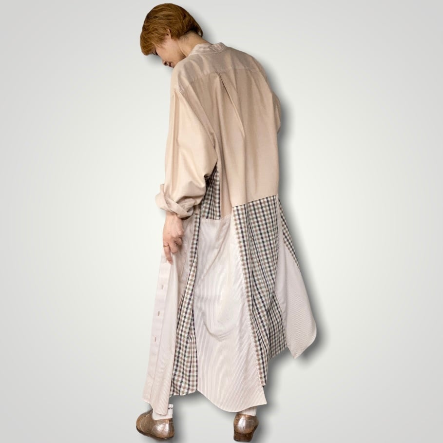 ZOZOTTE remake unisex light longcoat / リメイクユニセックス ライトロングコート / ベージュ系