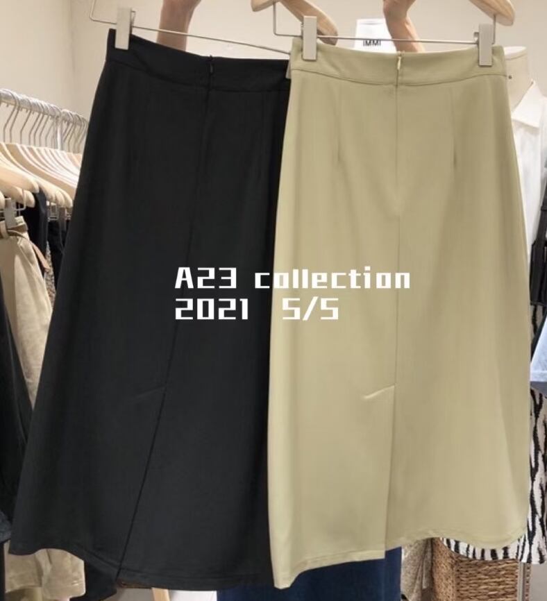 フロントプリーツスカート　AJ3396-955