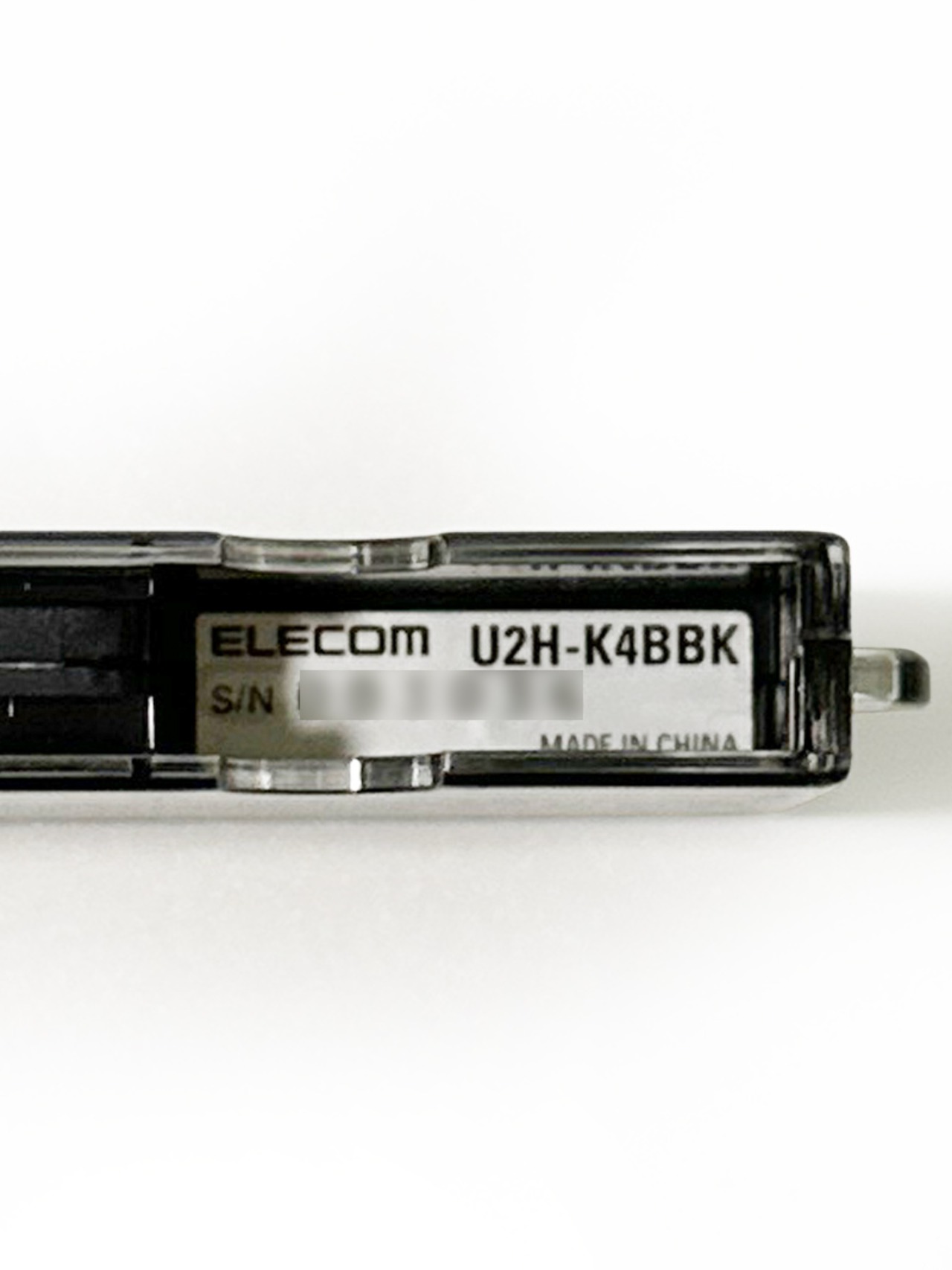 エレコム Elecom バスパワー専用 4ポート USB2.0ハブ U2H-K4BBK 動作確認済 廃盤