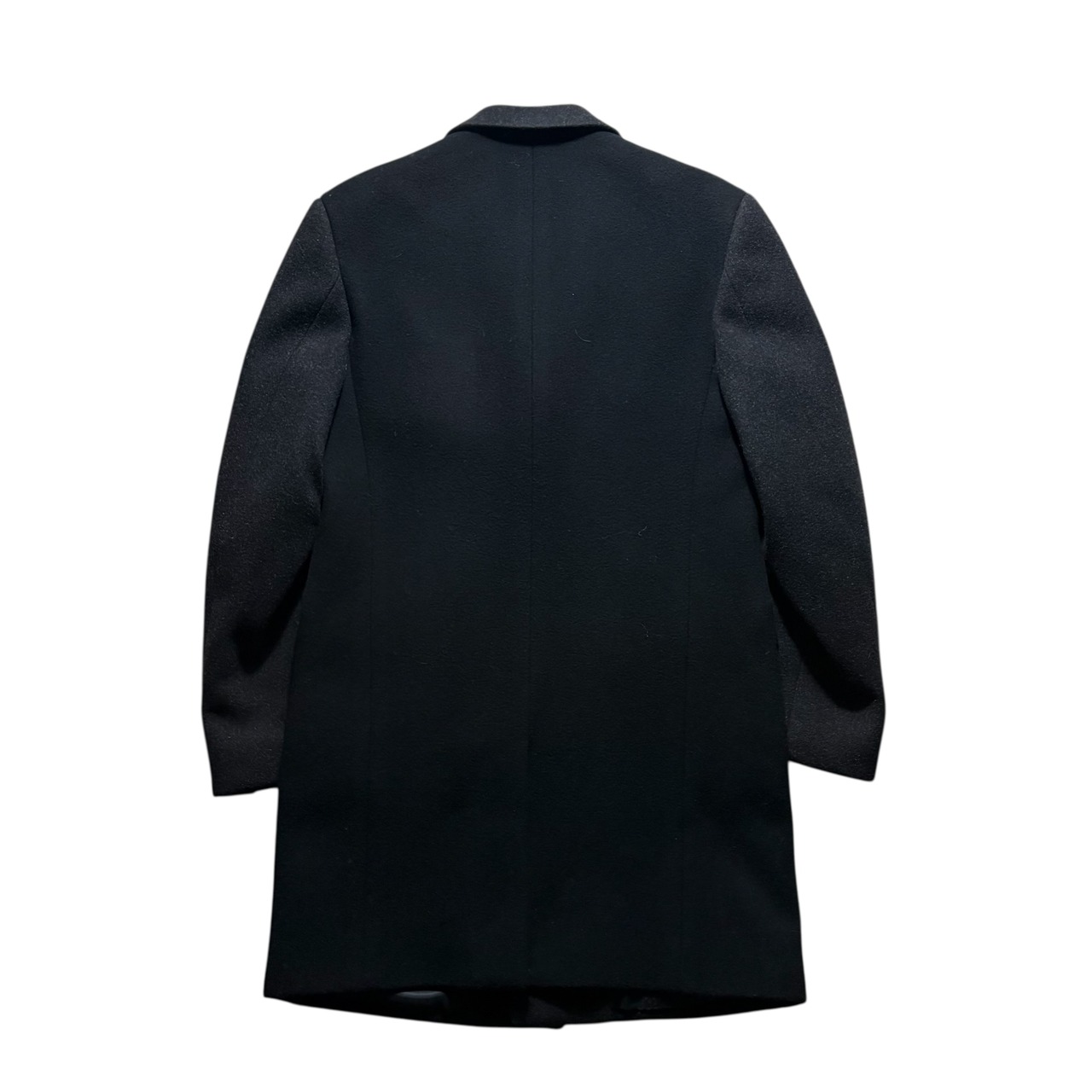 2011aw VERSACE two tone cashmere blend wool tailored coat