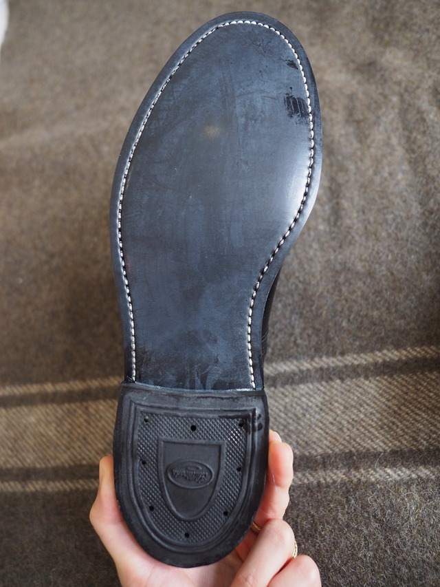 【NOS】6R (24.5~25cm) 1995’s U.S.Navy leather service shoes / Dress Oxford  WOLVERLINE USA製 サービスシューズ ブラック デッドストック