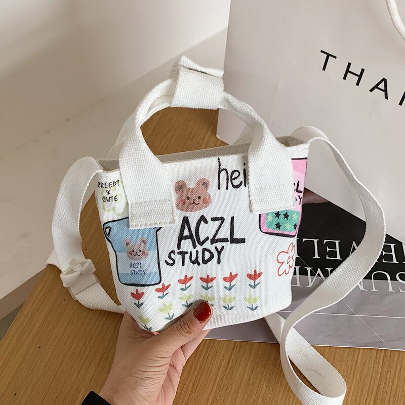 夏の女性の小さなバッグ2020新しいトレンディな野生のキャンバスポータブルクロスボディバッグネット赤ファッションバケットバッグ Tiancai_Wing_Bag7666230