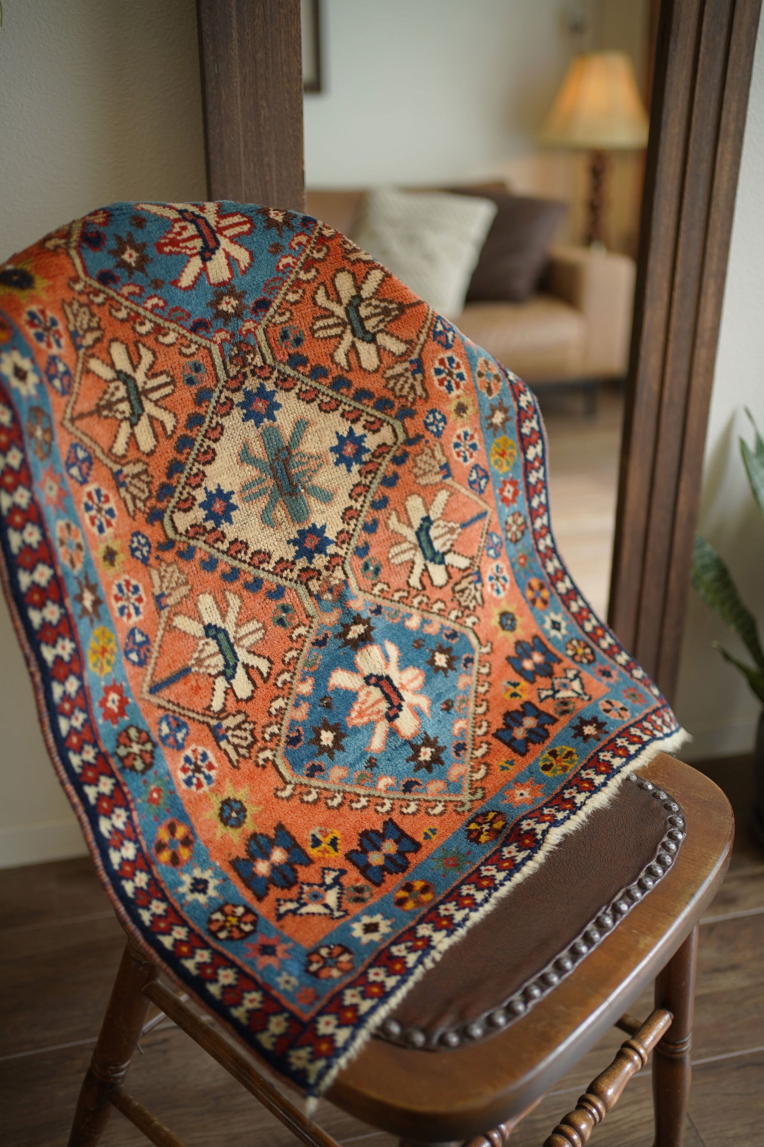 ✦vintage rug✦154cm×89cm　ヴィンテージ絨毯　トライバルラグ ヴィンテージラグ専門店 TIME RUG （ペルシャ絨毯・トライバルラグ）