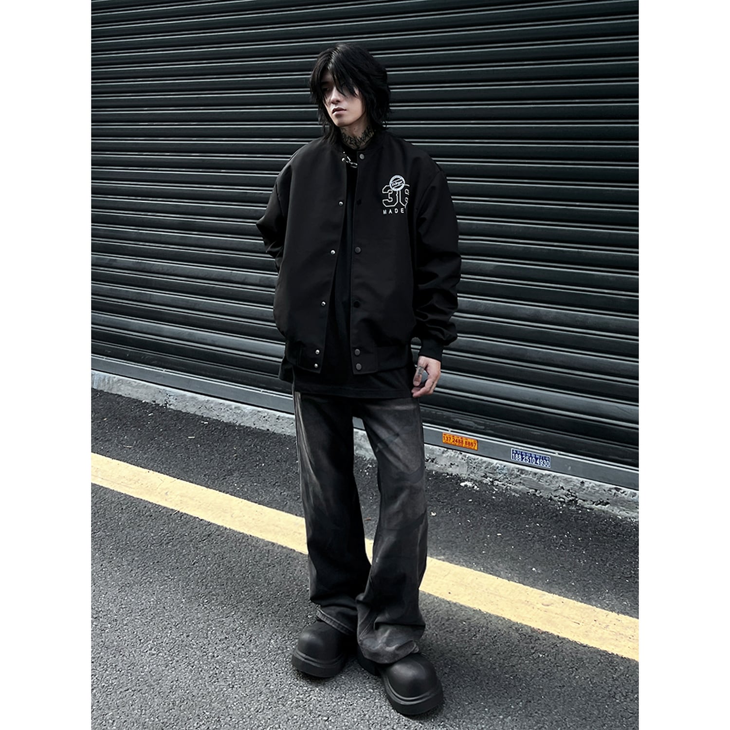 ストリート ブラック8刺繍 スタジャン T1378 | wshot 