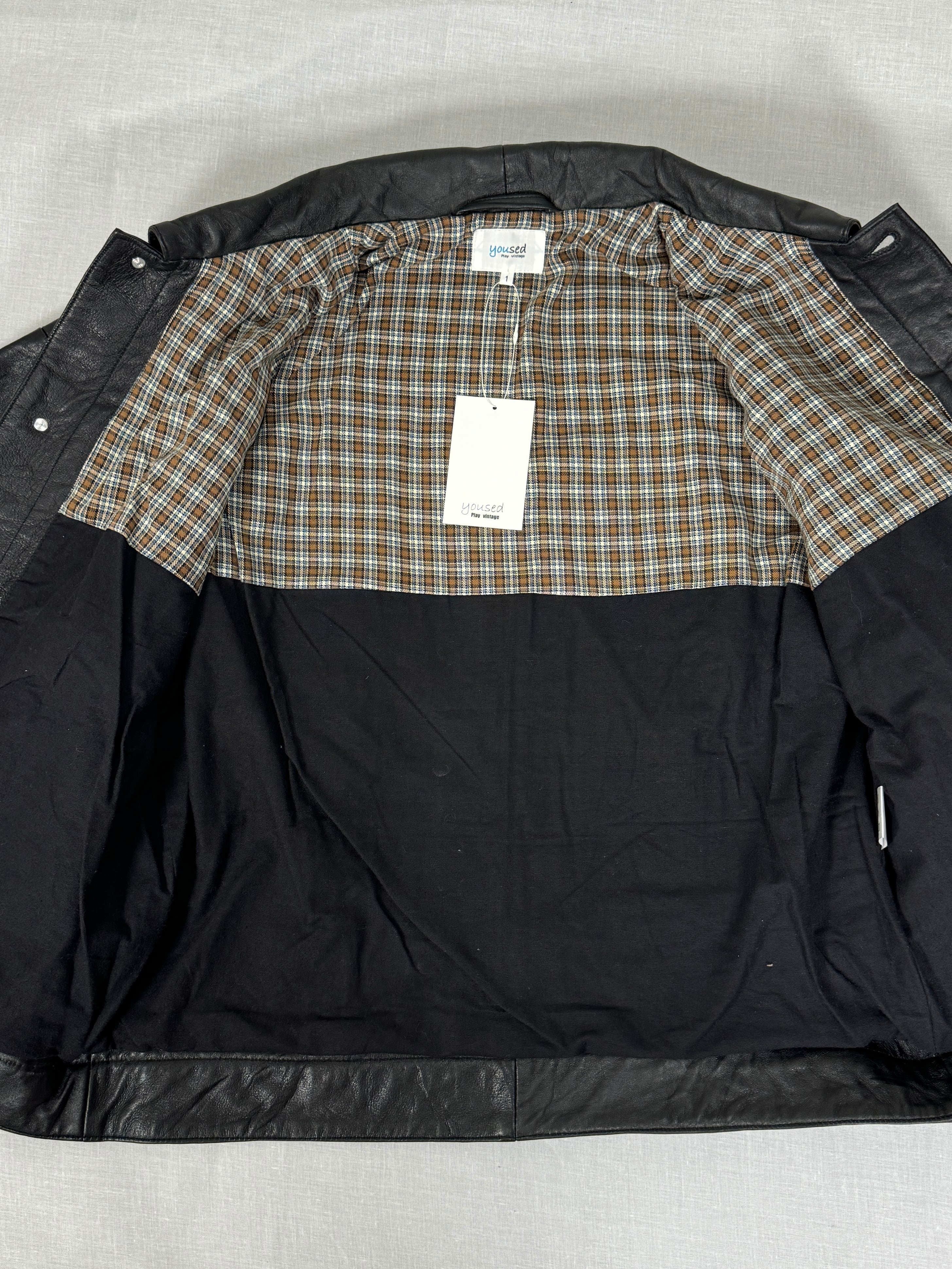 3POCKET 1st LEATHER JKT (Silver Button) | yoused
