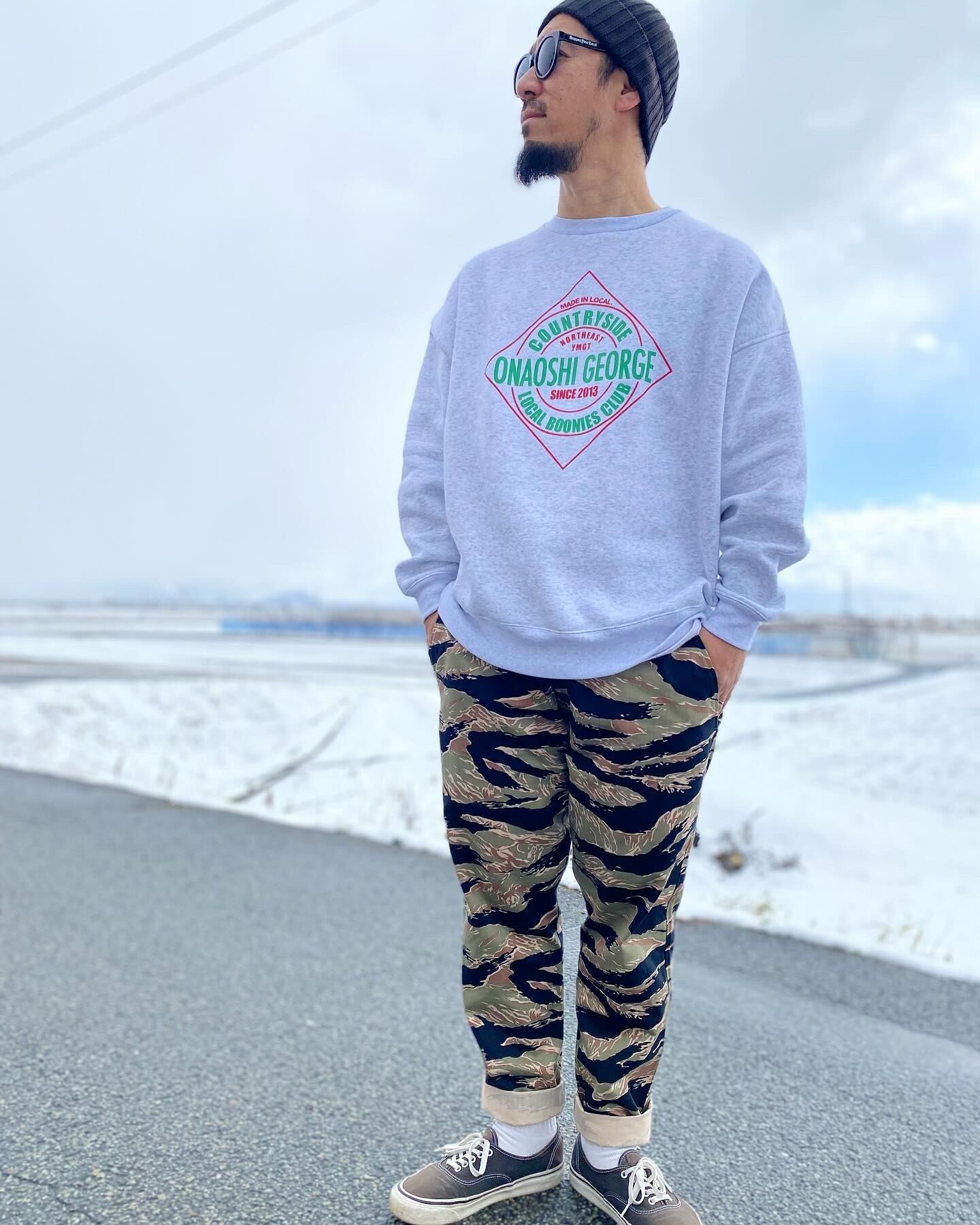 OG CLASSIC PANTS -Moss Green Tiger Camouflage- | ONAOSHI GEORGE 