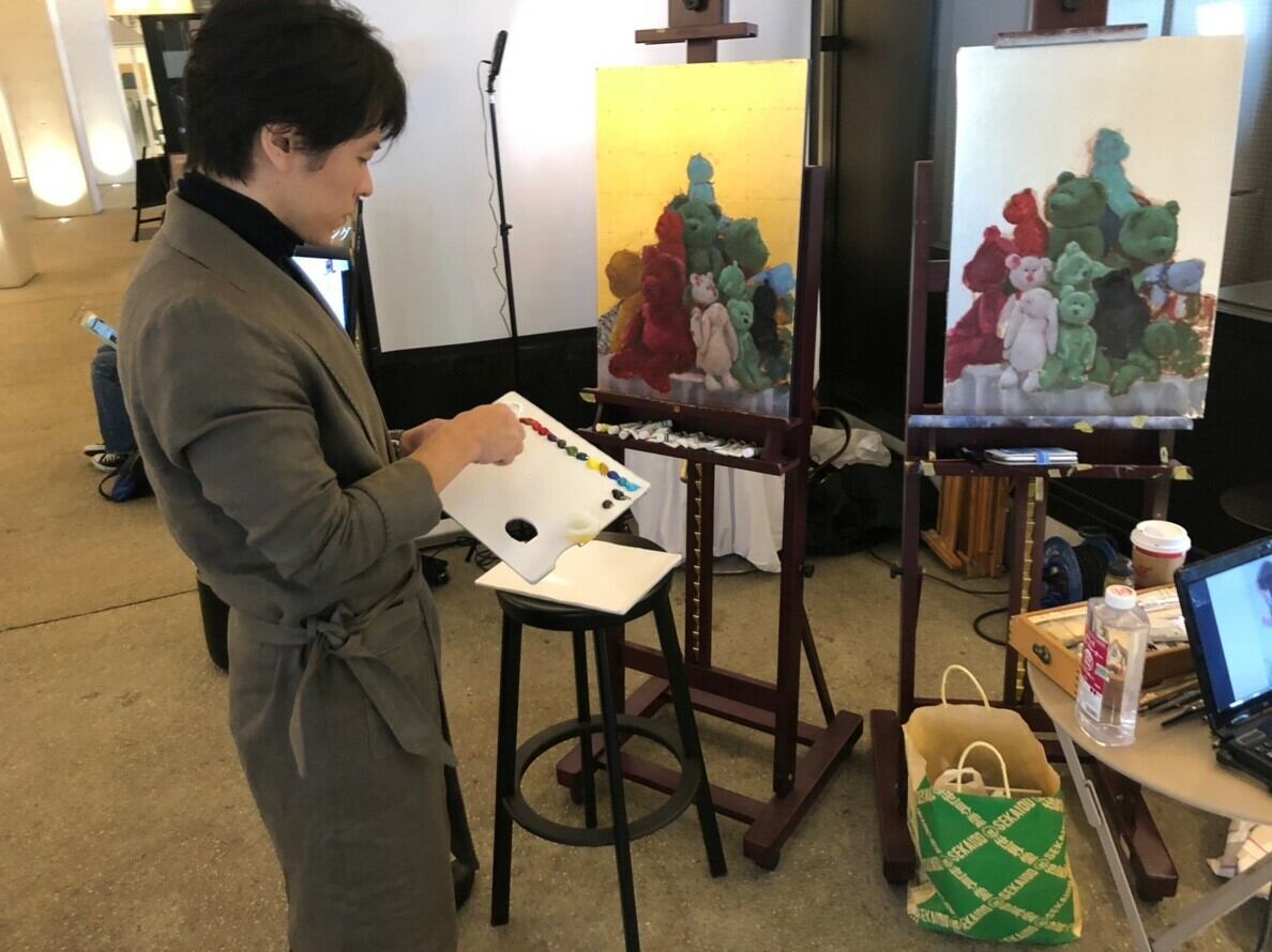 ライブペインティング作品『a present-ver.livepainting 銀』15号m