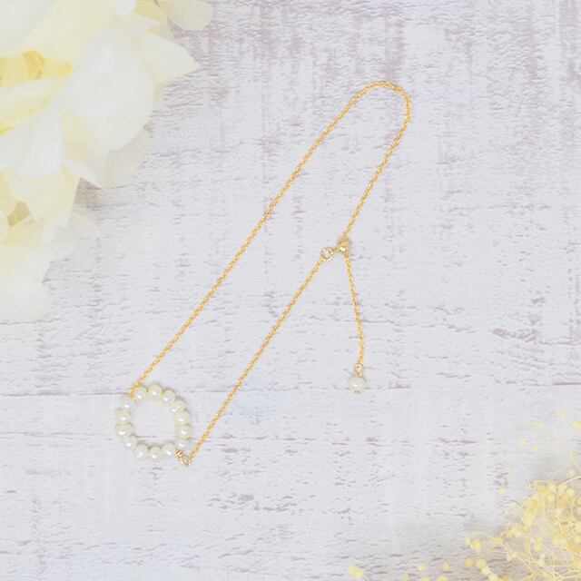 まるパールブレスレット