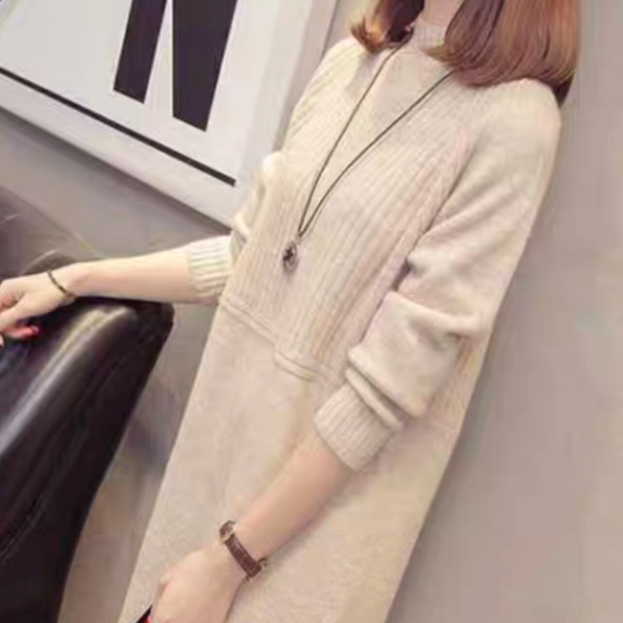 チュニックニットワンピ A0049