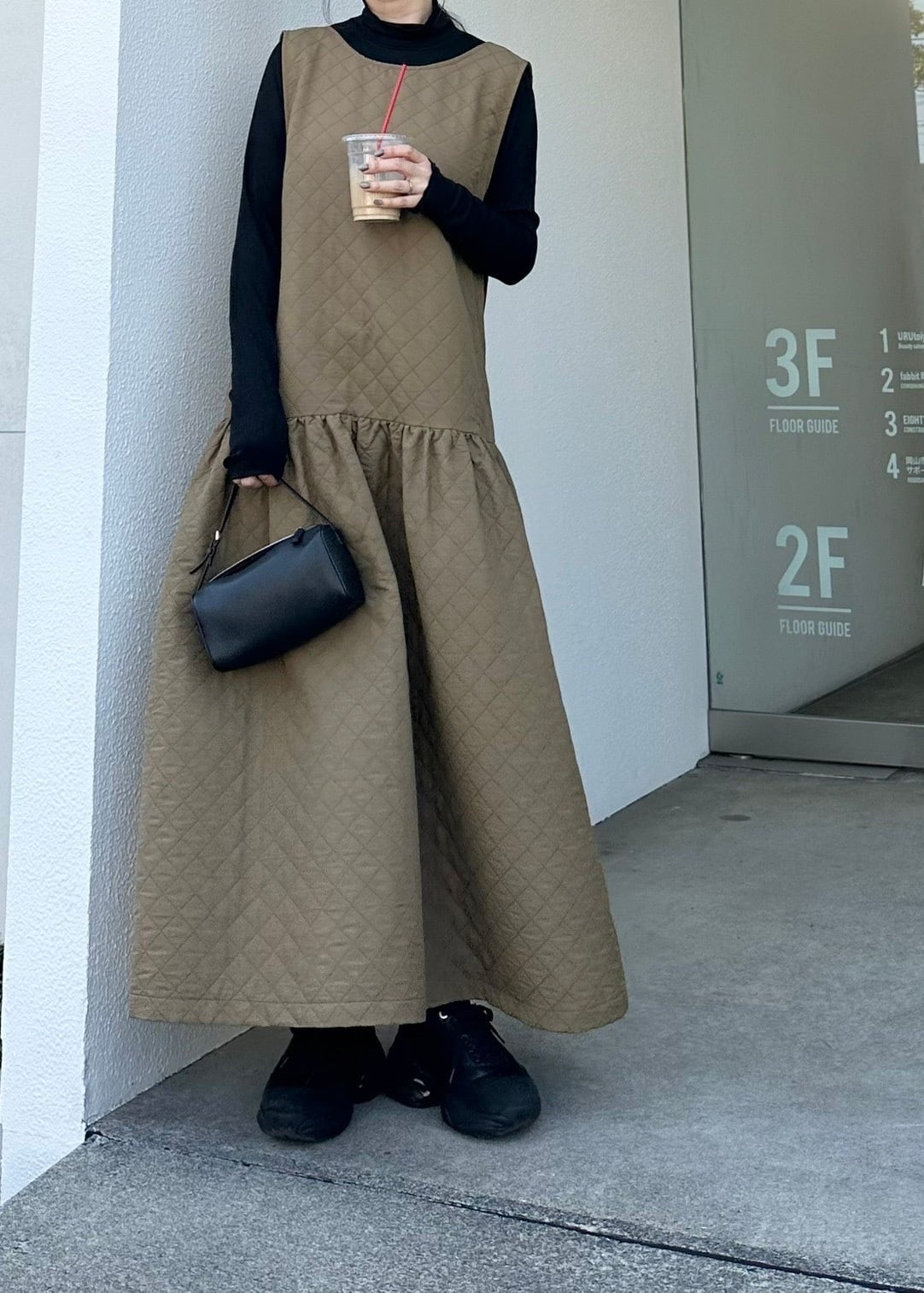 【AGAWD】バックベルトワンピース