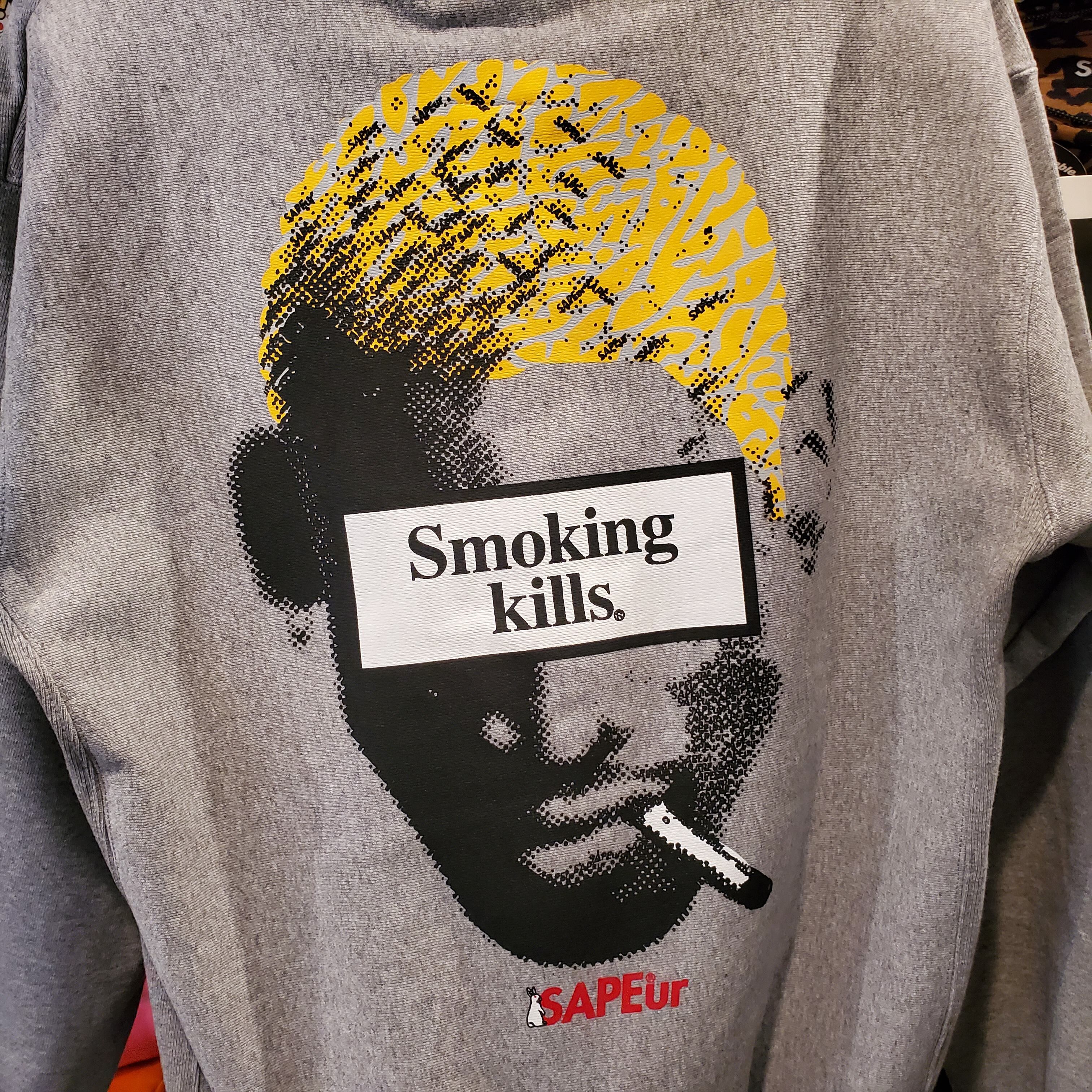 SAPEur collaboration with #FR2 Smoking kills Head Hoodie