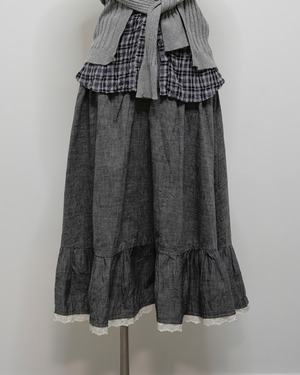 frill flare skirt / euro vintage(70-80s)