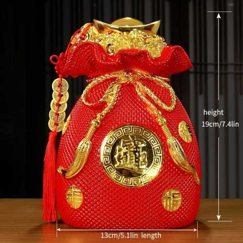 ゴージャス 貯金箱 スモール 2色展開 マネーバッグ 貯金箱装飾