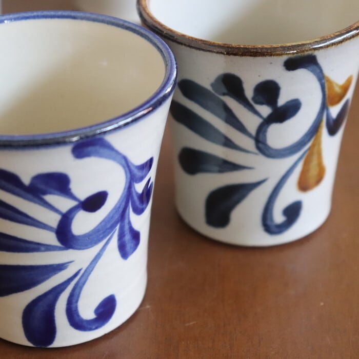 やちむん 陶眞窯 フリーカップ 唐草 Yachimun Cup Arabesque #411 | 和