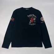 Ted Company テッドカンパニー 背面デザイン テディースモータース ラッキーレッドデビル 長袖 Tシャツ 44/ブラック メンズ