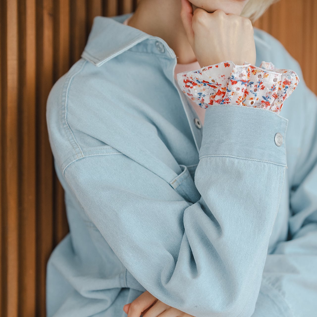 デニムオーバージャケット（ブルー） | LINKABLE