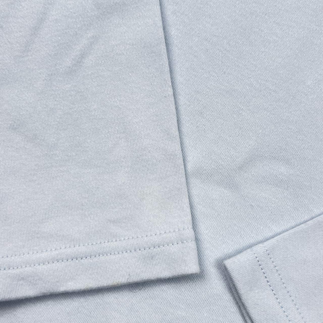 BURBERRY GOLF バーバリー ゴルフ タートルネック 重ね着風 デザイン ハーフジップ 長袖シャツ L/水色 レディース