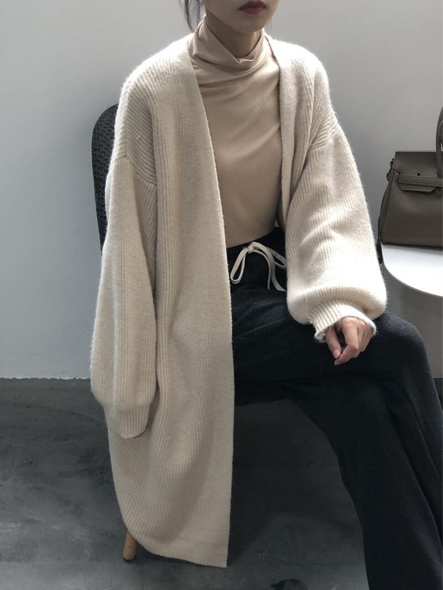 (3color)袖ぽわんルーズカーディガン