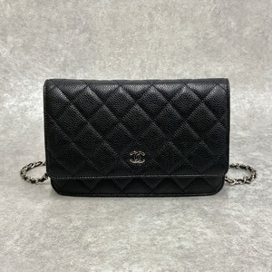 CHANEL シャネル チェーンウォレット キャビアスキン ブラック 7233-202205