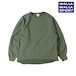 WALLA WALLA SPORT ワラワラスポーツ 13oz 米綿 後染め クルーネック スウェット 裾カットオフ ラフシルエット メンズ レディース 日本製 OLD GREEN