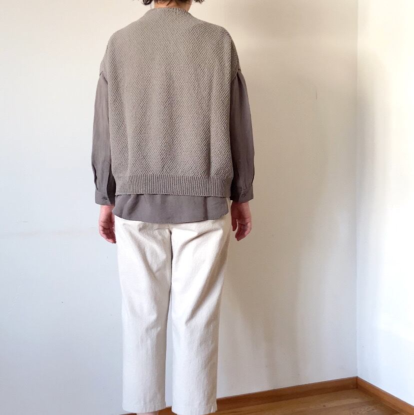 25SS evam eva モスステッチベスト moss stitch vest evam eva モスステッチベスト moss stitch vest | evam eva 通信