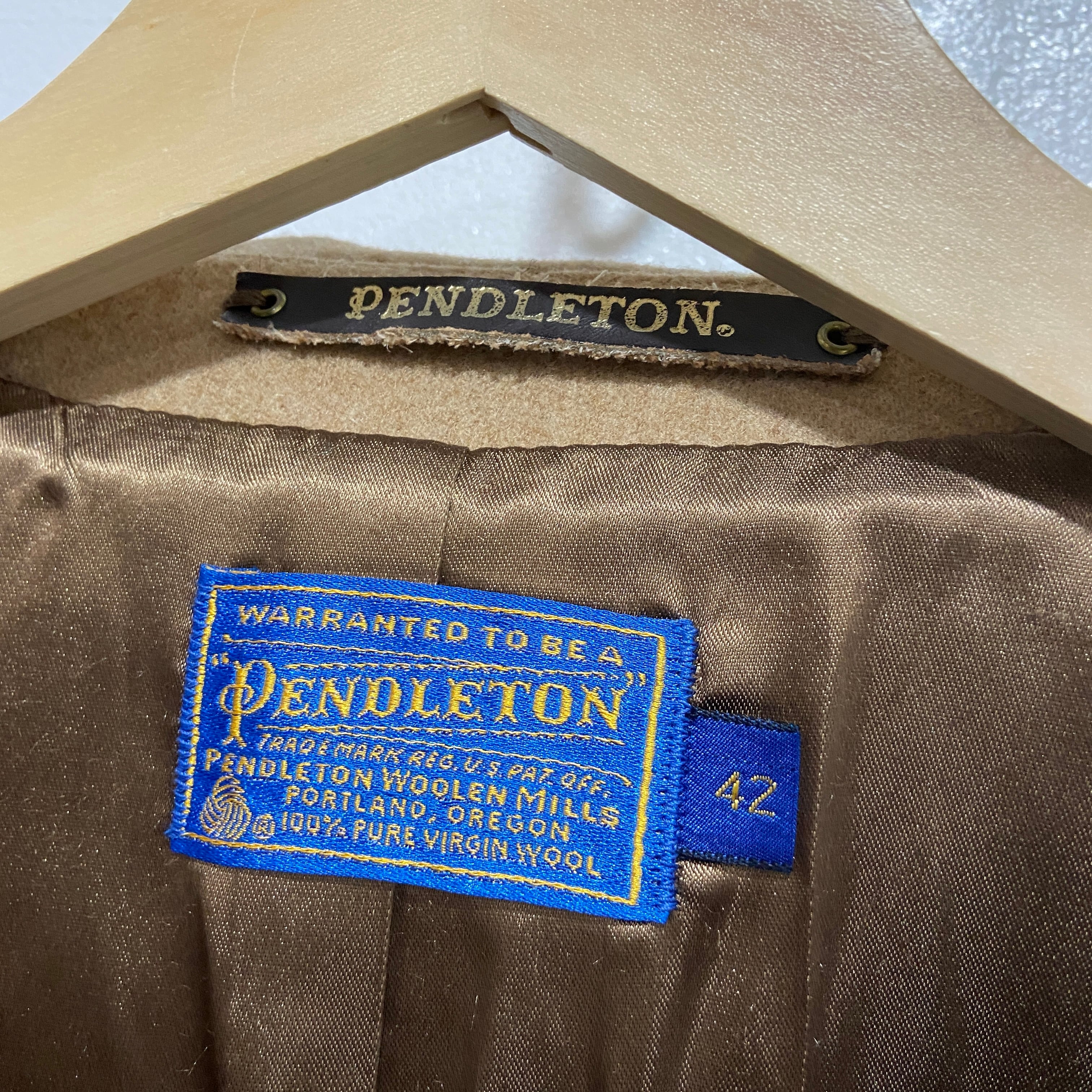 送料無料』80s PENDLETON ウールクラシックコート ベージュ 42 送料無料』80s PENDLETON ウールクラシックコート ベージュ 42