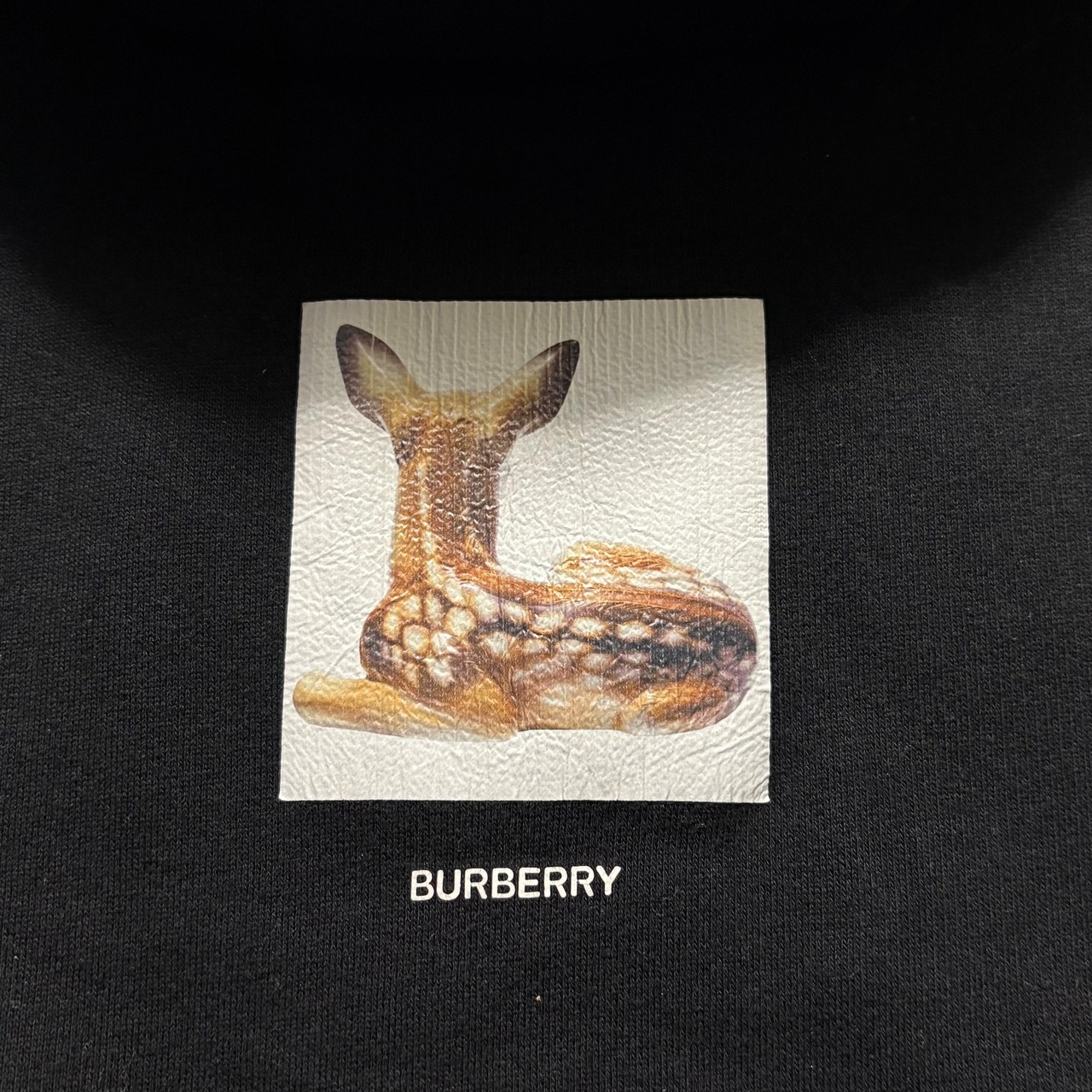 BURBERRY LONDON ENGLAND black sweat parka “Bambi”