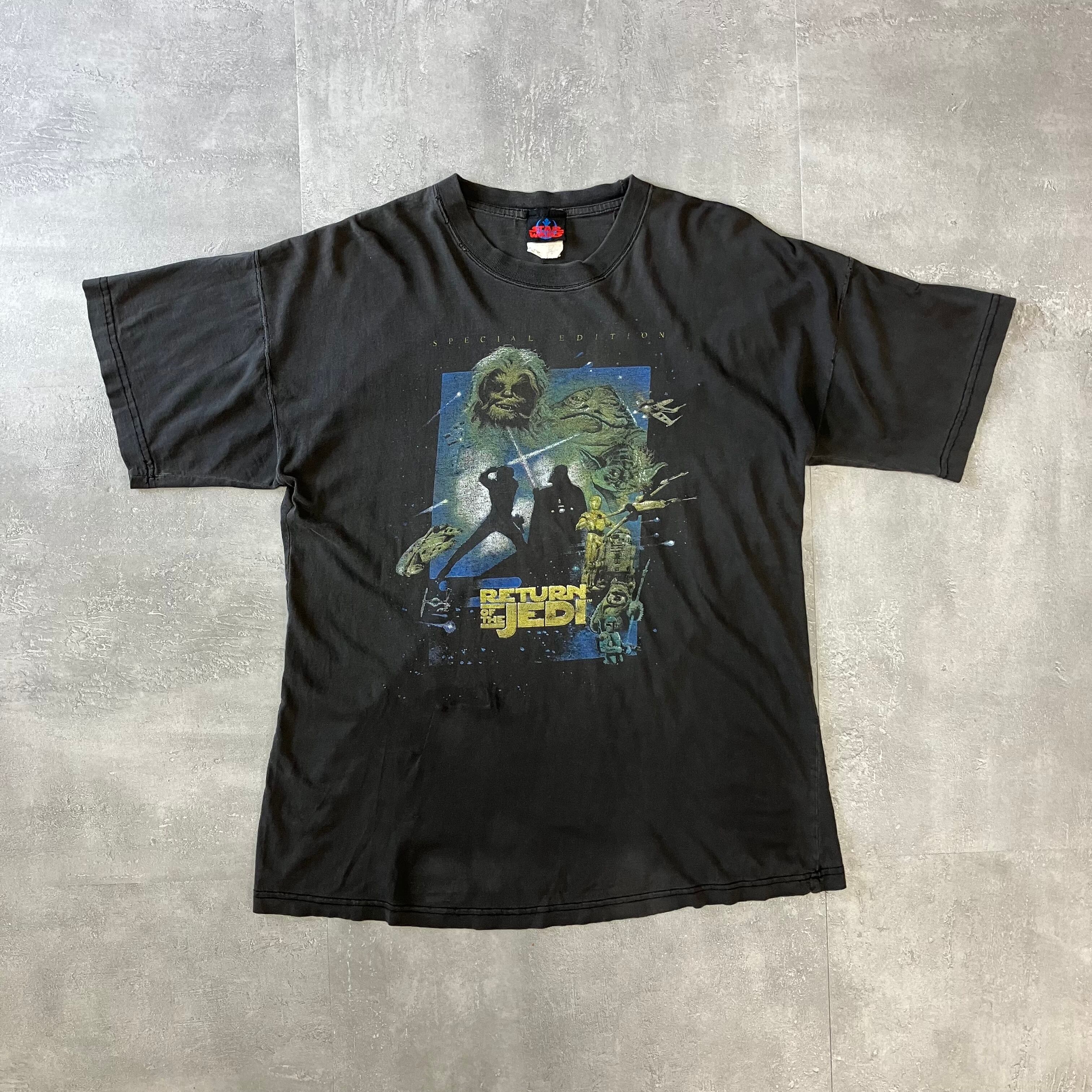 STAR WARS ジェダイの帰還 80s〜 プリントTee ブラック L程度 No.2152