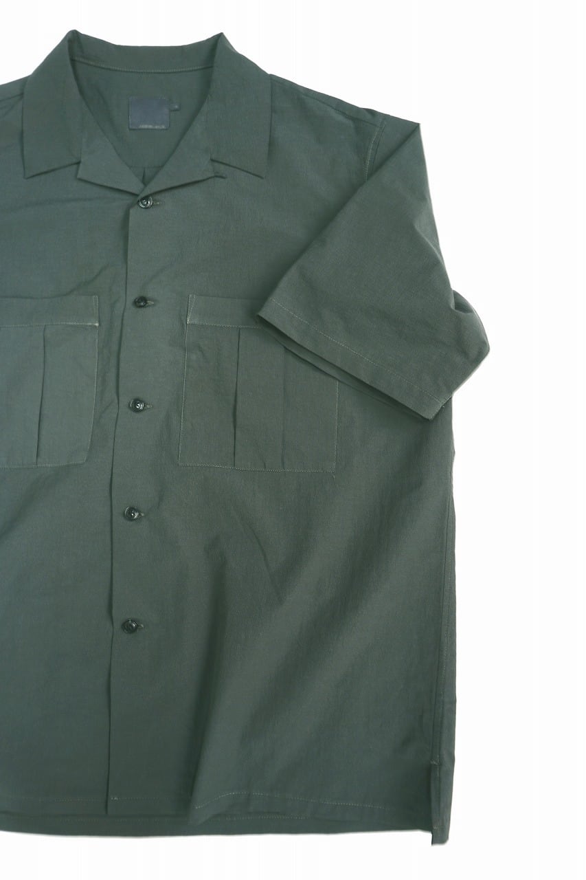 Paper Like Open Collar S/S Shirt
