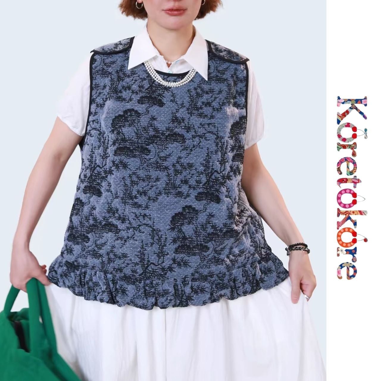 Oriental Jacquard Vest A3037
