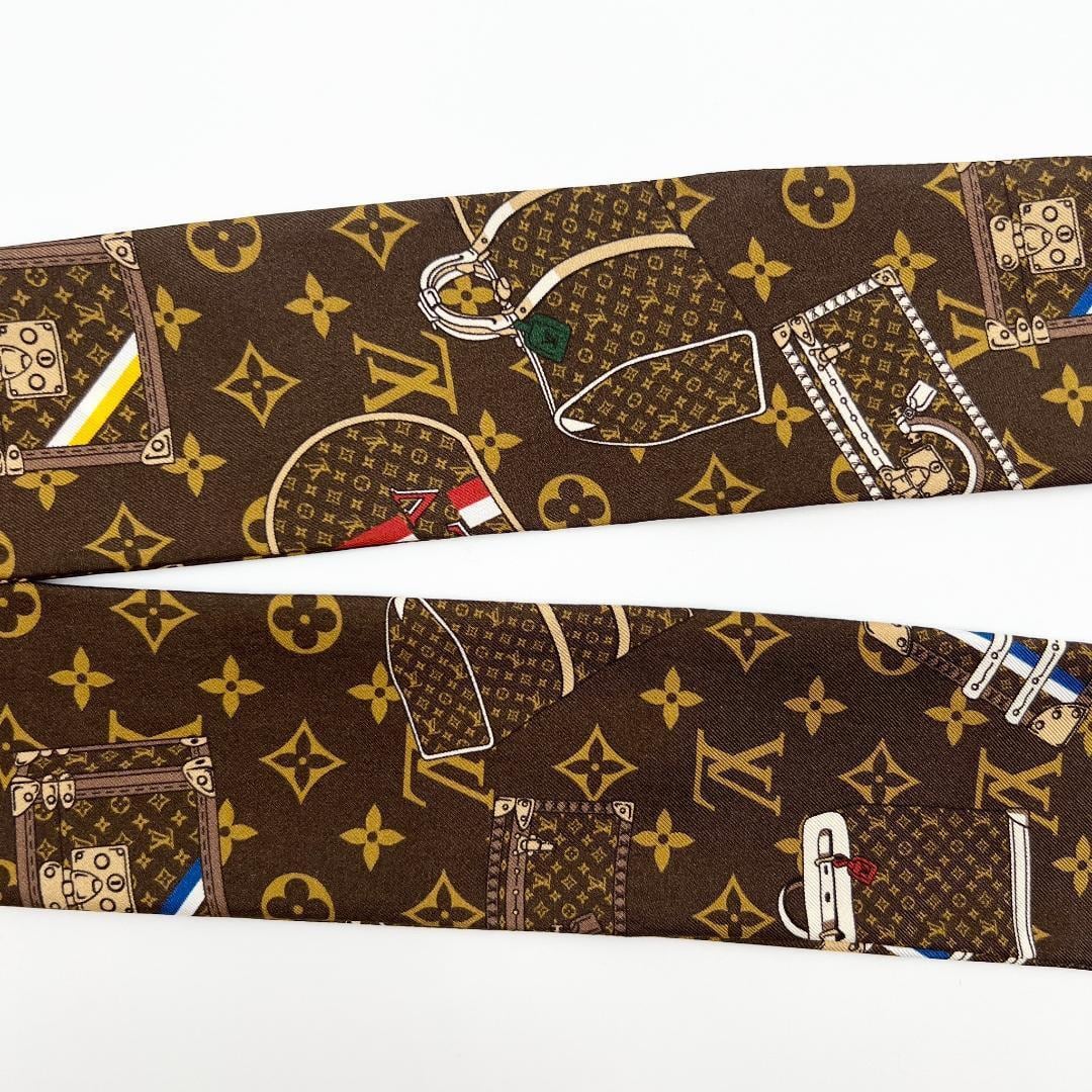 【美品】LouisVuitton　スカーフ　バンドー　モノグラム