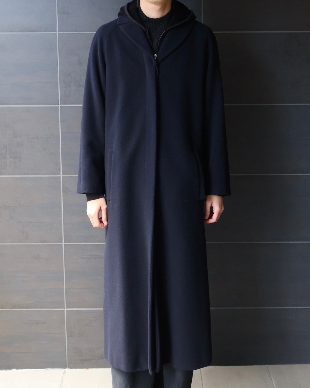 【Calvin Klein】Fly front single long coat | blendmarket
