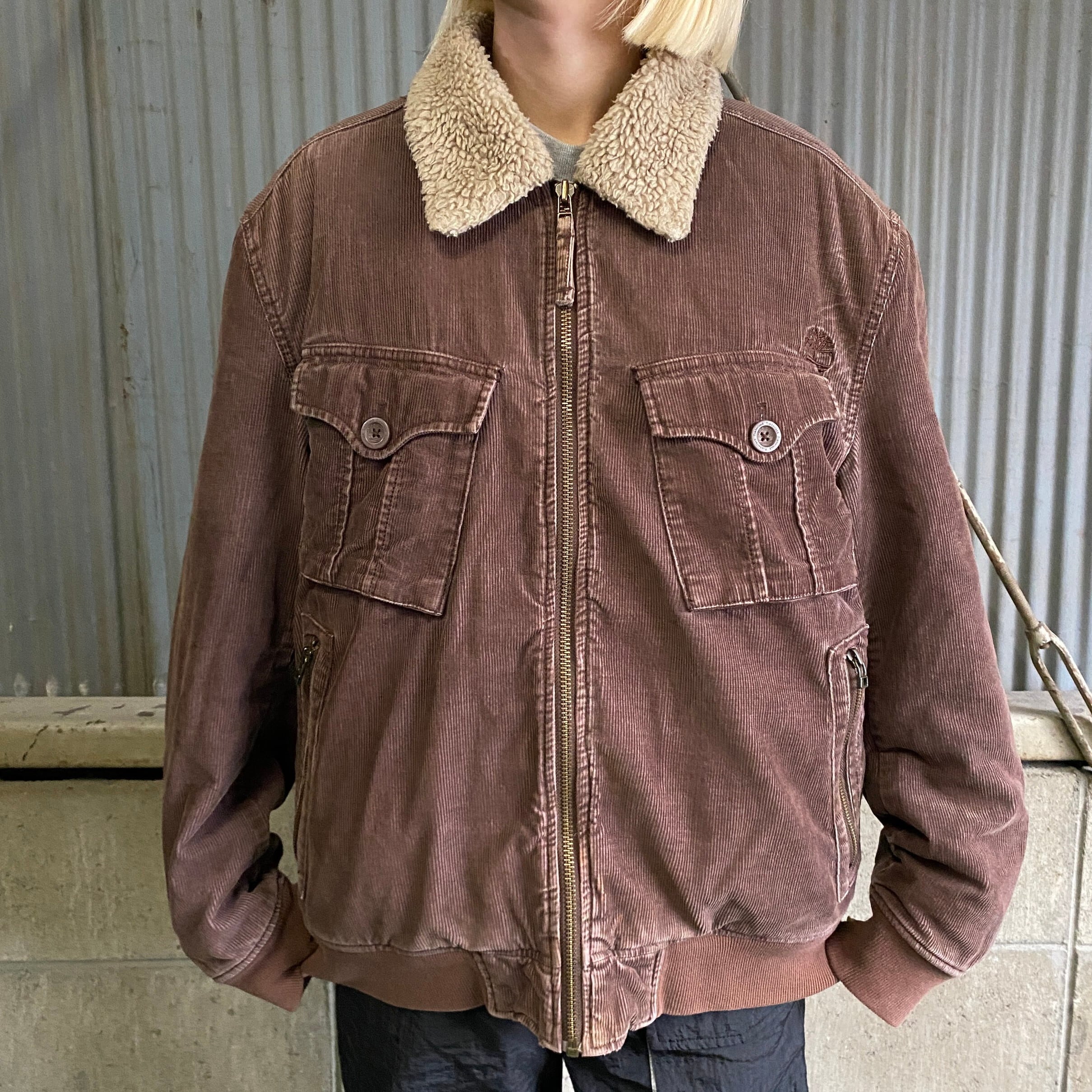 Timberland ティンバーランド コーデュロイ ボアジャケット メンズM