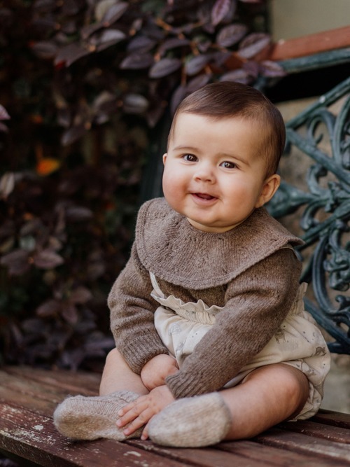 【wedoble】メリノウールニットセーター(Brown)