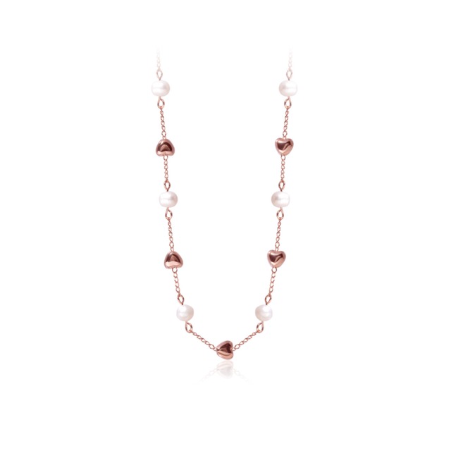 ヘレシ淡水パールハート ネックレス