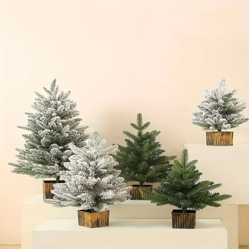 ミニクリスマスツリー インテリア 雪 全長45cm クリスマス グリーン