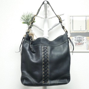 COACH Braided Leather Bag Black
