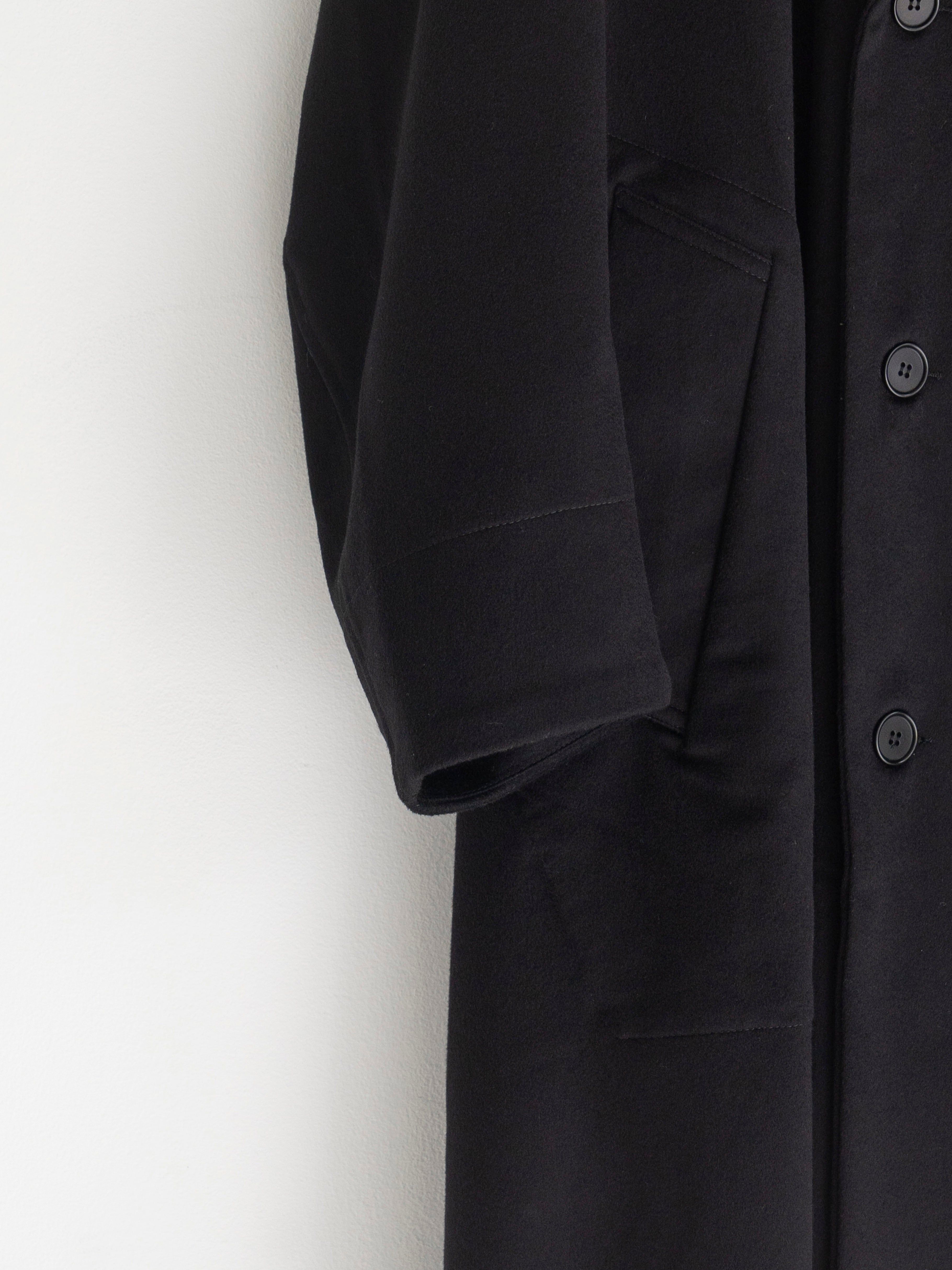 GABRIELA COLL GARMENTS HEAVY WOOL BREASTED COAT BLACK S13-230