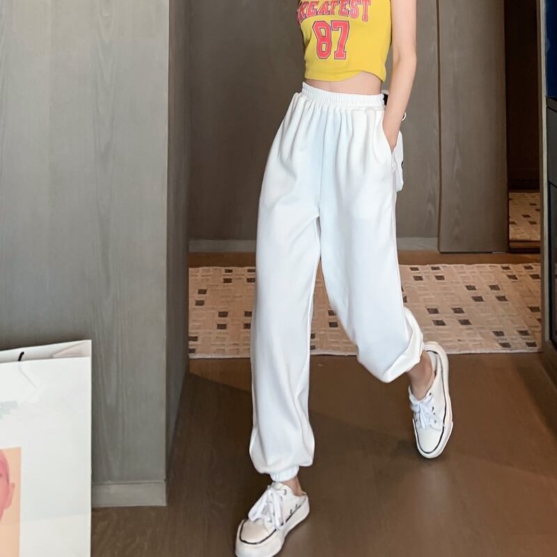 スタイルカラー薄手ウェストパンツ カジュアル ピュア ガールズファッション16083747895