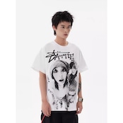 ストリート Battleプリント Tシャツ T920