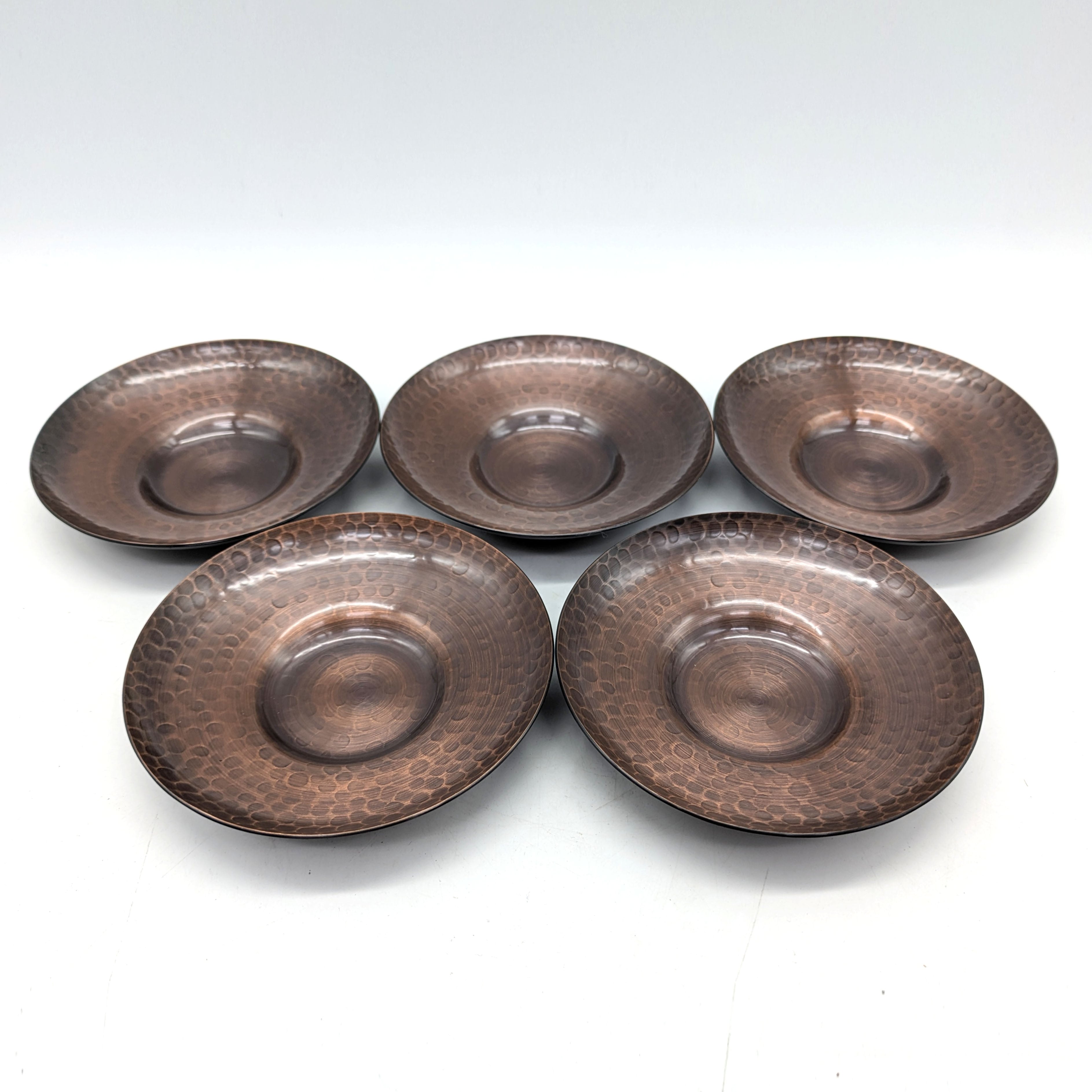 栄美堂・珠光・純銅製・茶托・5客揃・No.241204-19・梱包サイズ 栄美堂・珠光・純銅製・茶托・5客揃・No.241204-19・梱包サイズ