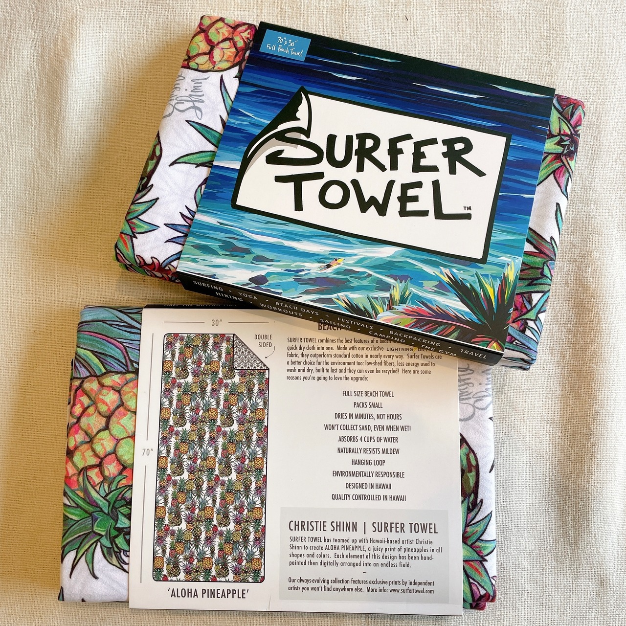 ビーチタオル ビーチマット / SURFER TOWEL HAWAII  Christie Shinn